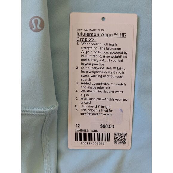 Light Blue Lululemon Align HR 23" Crop Leggings - Picture 8 of 8